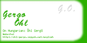 gergo ohl business card